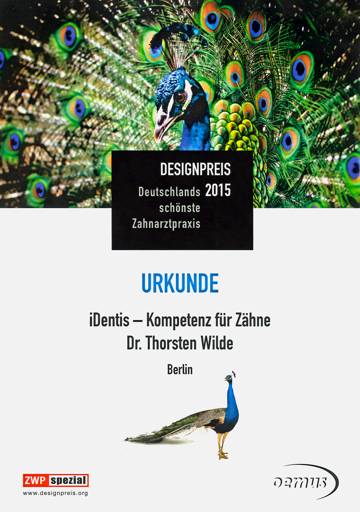 Designpreis Urkunde